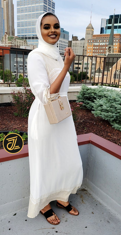 ZIZI Butterfly Dress in White Made of Premium Chiffon with Elegant Finishing for Stylish Occasions