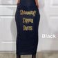 906 Shimmery Zipper Dress - ZIZI 