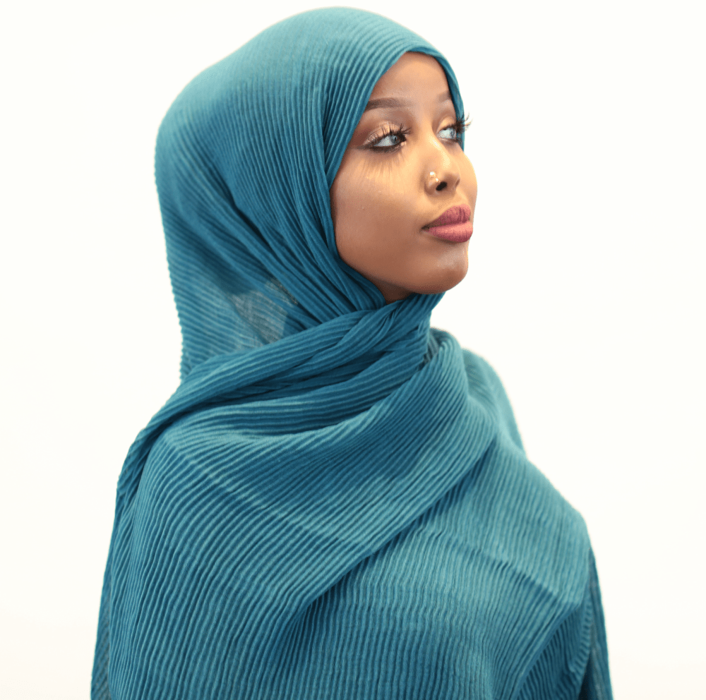 ZZ Crinkle Hijab — Teal - ZIZI Boutique
