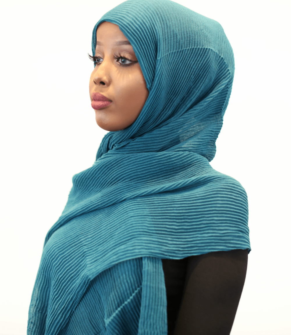 ZZ Crinkle Hijab — Teal - ZIZI Boutique
