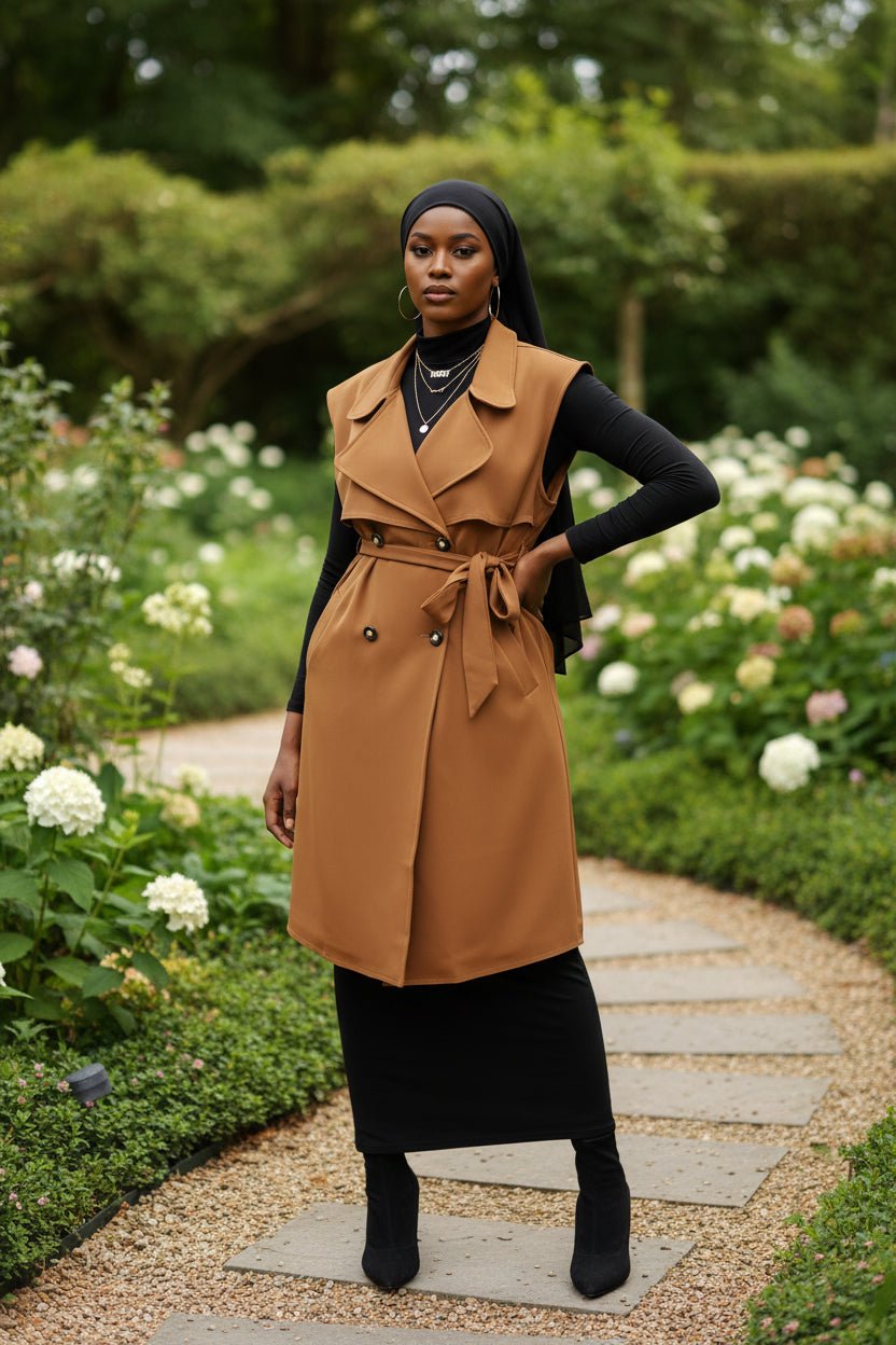 ZZ Sleeveless Trench Coat - ZIZI Boutique