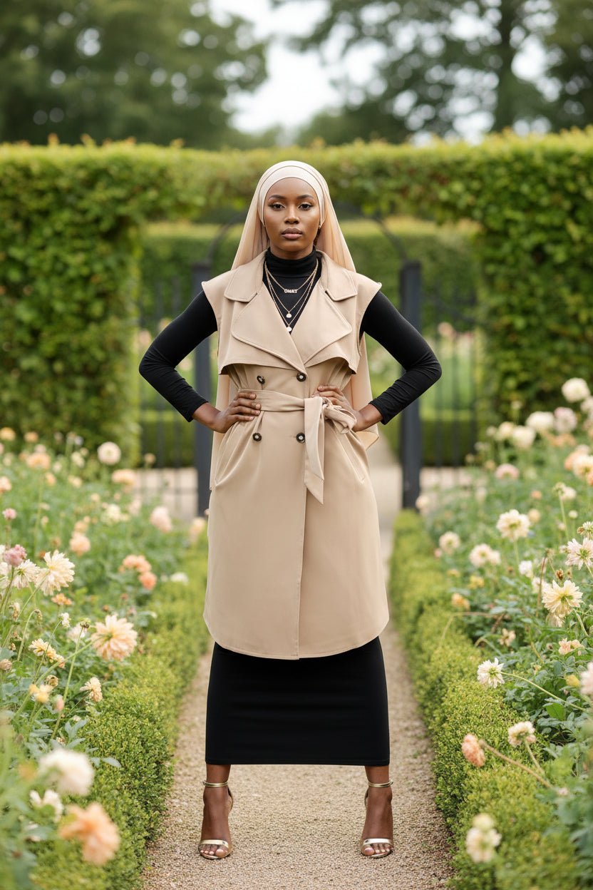ZZ Sleeveless Trench Coat - ZIZI Boutique
